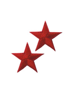 Applicatie, Patch, Strijkapplicatie: Ster rood 2 stuks