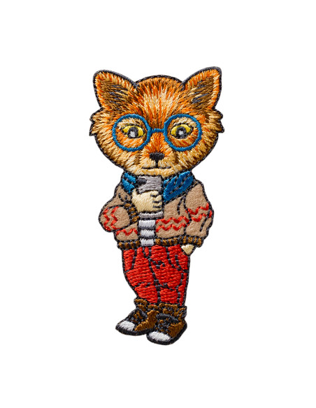 Appliques, Patch, Écusson thermocollant : Renard à lunettes