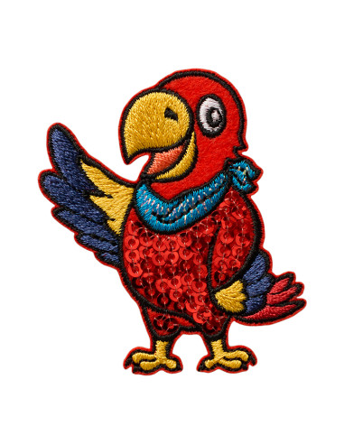 Appliques, Patch, Écusson thermocollant : Paillettes de perroquet