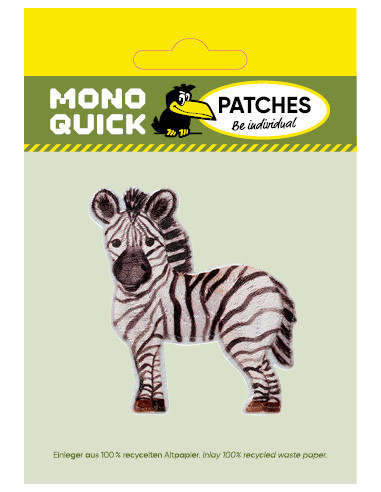 Applikation, Patch, Bügelbild: Zebra