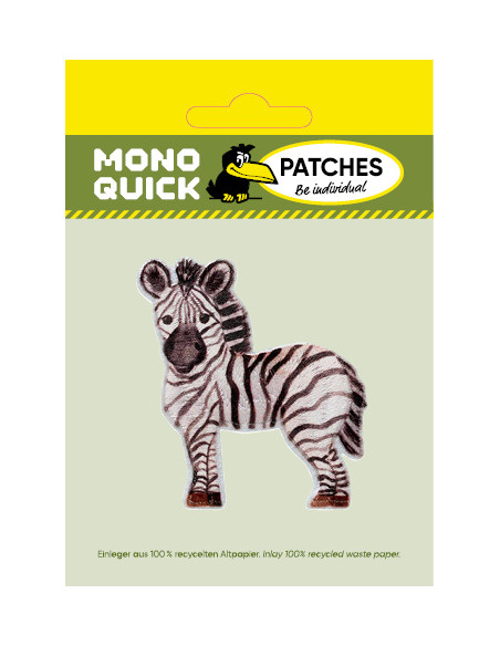 Applikation, Patch, Bügelbild: Zebra