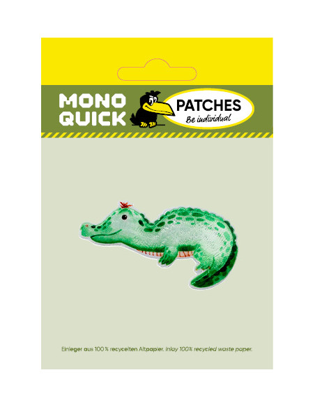 Applikation, Patch, Bügelbild: Krokodil