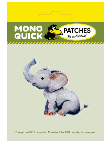Applikation, Patch, Bügelbild: Elefant