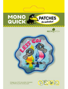 Applikation, Patch, Bügelbild: Recycl-Patch Less Co2 2