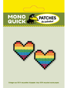 Appliques, Patch, Écusson thermocollant : Cœurs de pixels... 2
