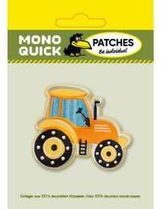 Applikation, Patch, Bügelbild: Traktor gelb 2