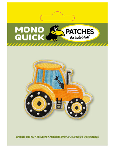 Applicatie, Patch, Strijkapplicatie: Tractor geel
