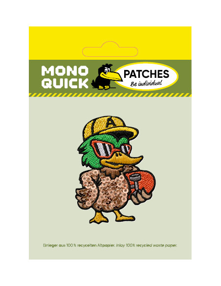 Appliques, Patch, Écusson thermocollant : Canard Skater Paillettes