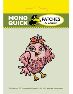 Applicatie, Patch, Strijkapplicatie: Vogelroze lovertjes 2