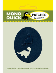 Applicatie, Patch, Strijkapplicatie: Patch 2st. Blauwe Dino 2