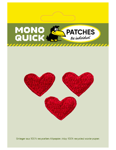 Applicatie, Patch, Strijkapplicatie: Hart rood...
