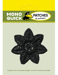 Appliques, Patch, Écusson thermocollant : Fleur noire 2