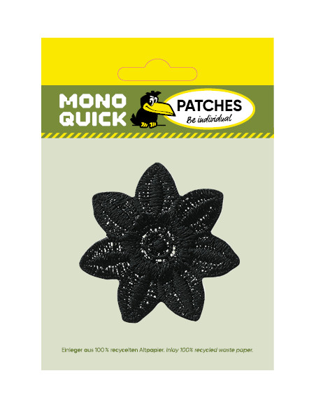 Appliques, Patch, Écusson thermocollant : Fleur noire