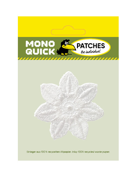 Appliques, Patch, Écusson thermocollant : Bloem wit