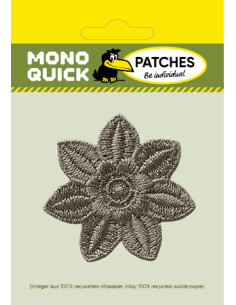 Appliques, Patch, Écusson thermocollant : Fleur gris 2