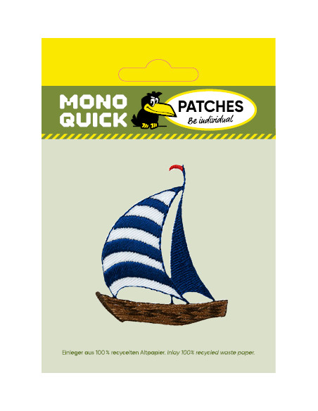 Applikation, Patch, Bügelbild: Segelboot
