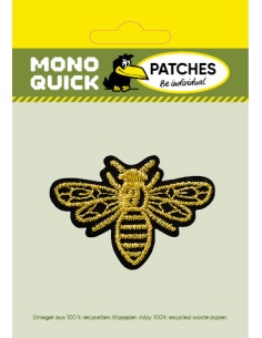 Applikation, Patch, Bügelbild: Biene Gold 2