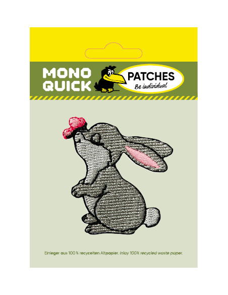 Appliques, Patch, Écusson thermocollant : Lapin avec papillon