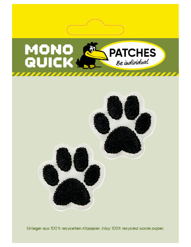 Applikation, Patch, Bügelbild: Pfote klein 2 Stück