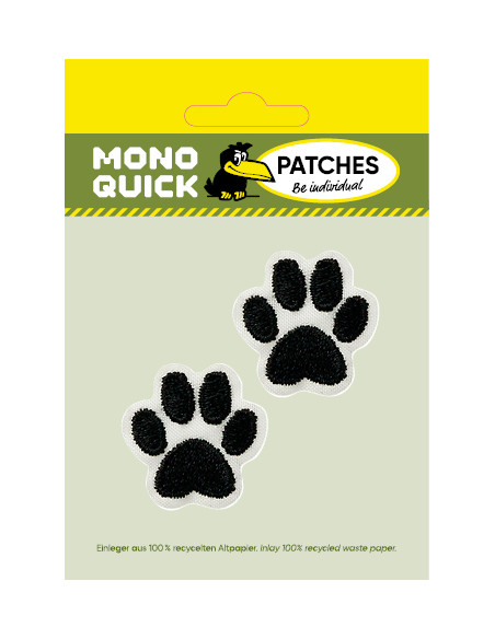 Applikation, Patch, Bügelbild: Pfote klein 2 Stück