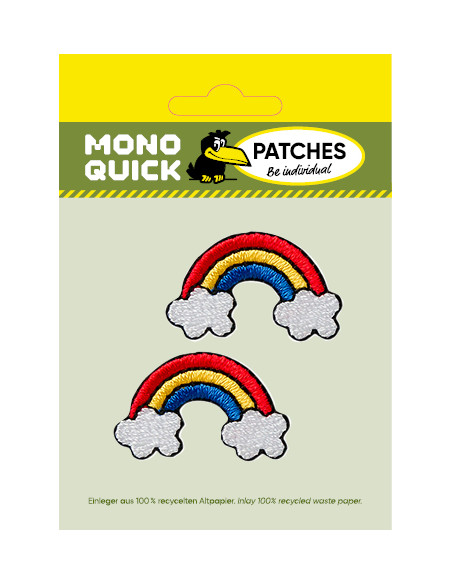 Applikation, Patch, Bügelbild: Regenbogen klein 2 Stück