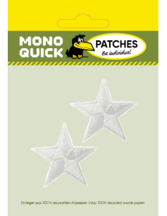 Applicatie, Patch, Strijkapplicatie: Ster wit 2 stuks 2