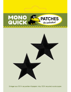 Appliqué, Patch, Iron-on: Ster zwart 2 stuks 2