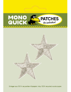 Applicatie, Patch, Strijkapplicatie: Ster zilver 2 stuks 2