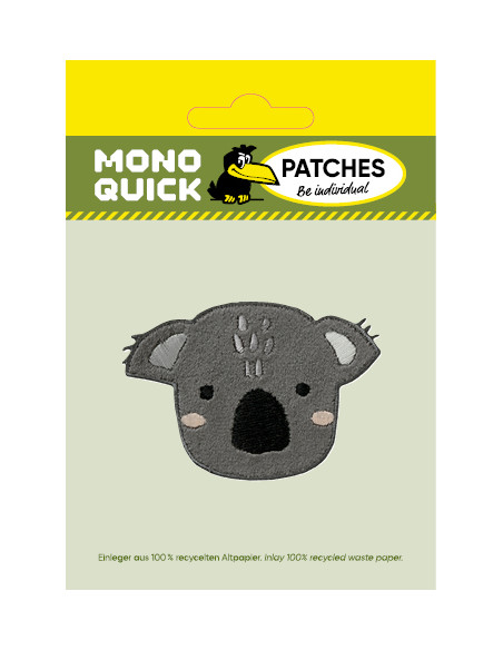 Applikation, Patch, Bügelbild: Koala - Kopf