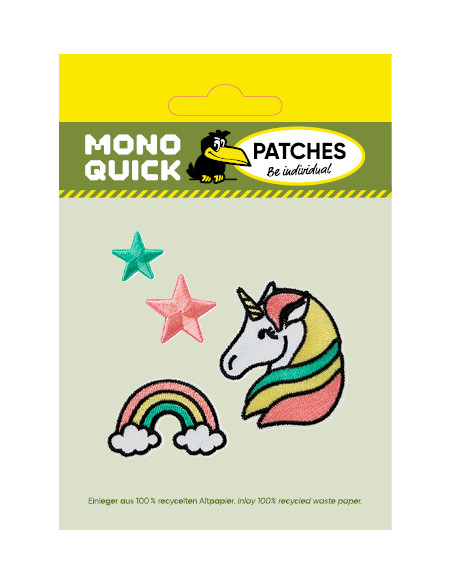 Applikation, Patch, Bügelbild: Create Einhorn 4 Motive