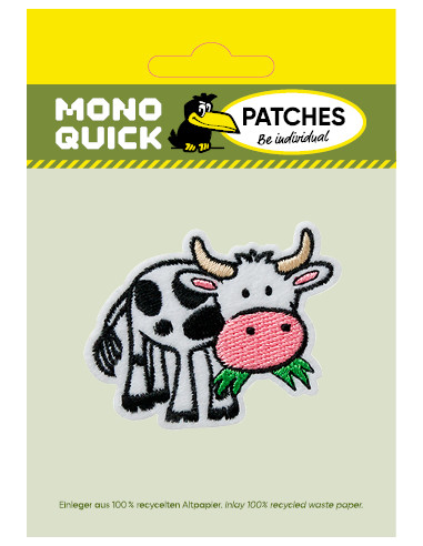 Applikation, Patch, Bügelbild: Kuh
