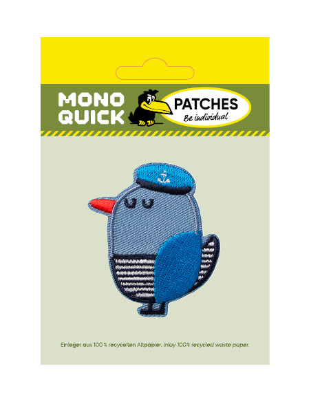 Appliques, Patch, Écusson thermocollant: Mouette marinière bleue