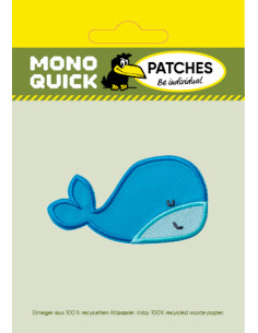 Appliqué, Patch, Iron-on: Blauwe Walvis 2