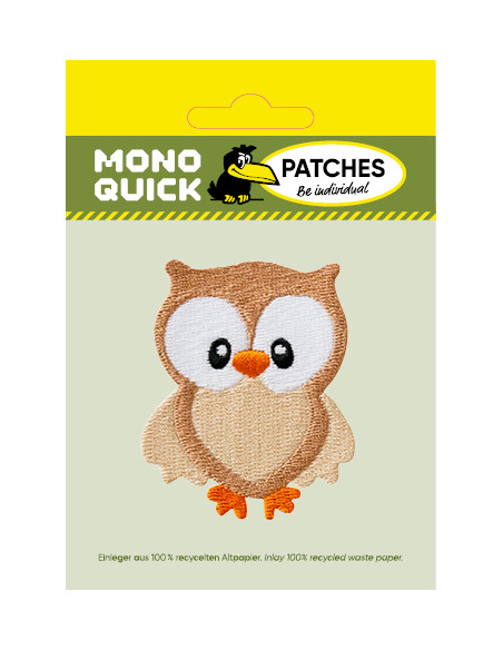 Appliques, Patch, Écusson thermocollant: Hibou brun