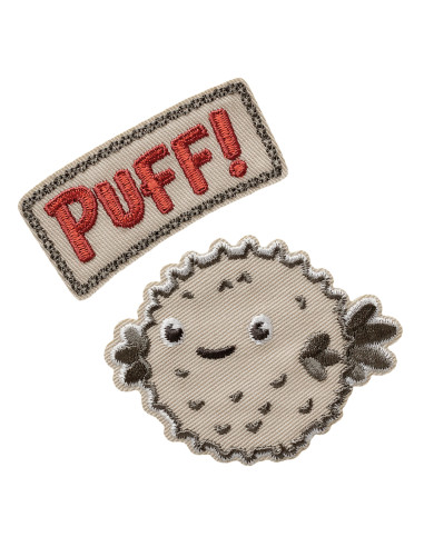 Applikation, Patch, Bügelbild: Kugelfisch Set