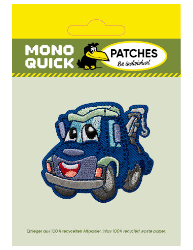 Applikation, Patch, Bügelbild: Abschlepper Blau