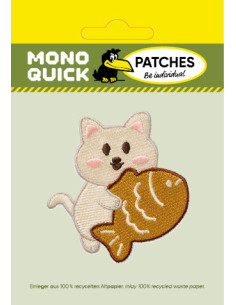Applicatie, Patch, Strijkapplicatie: Kat met vis 2