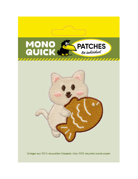 Applicatie, Patch, Strijkapplicatie: Kat met vis