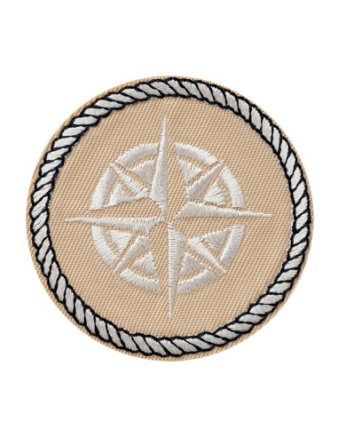 Appliques, Patch, Écusson thermocollant: Boussole beige