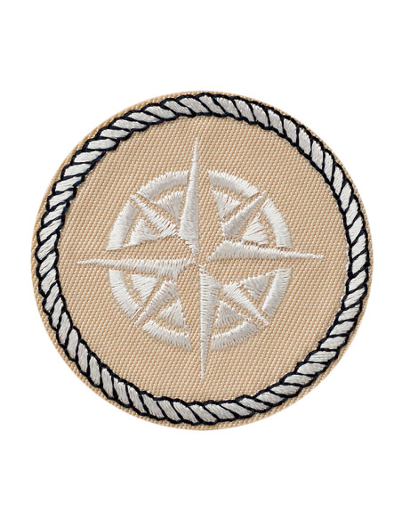 Appliques, Patch, Écusson thermocollant: Boussole beige