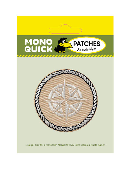 Appliques, Patch, Écusson thermocollant: Boussole beige