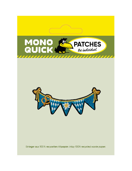 Applikation, Patch, Bügelbild: Bayerische Girlande
