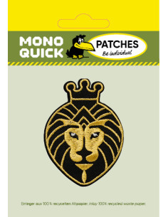 Applicatie, Patch, Strijkapplicatie: Leeuw goud/zwart 2