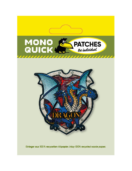 Appliques, Patch, Écusson thermocollant : Dragon bleu