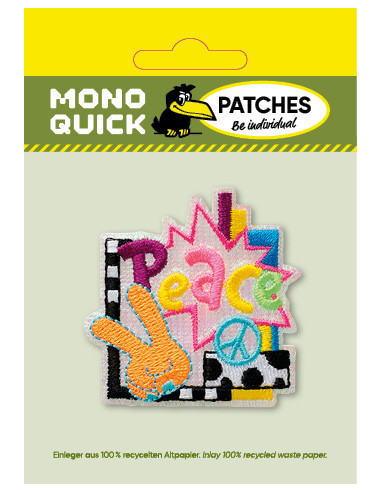 Applicatie, Patch, Strijkapplicatie: Peace Neon