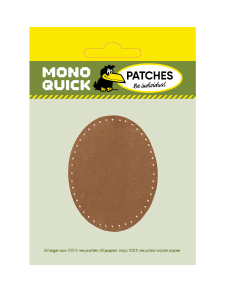 Applicatie, Patch, Strijkapplicatie: Patch suède imitatie beige 2 stuks