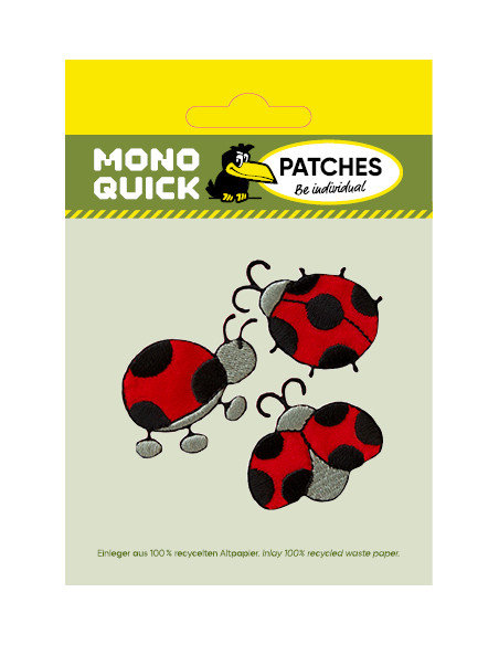 Applicatie, Patch, Strijkapplicatie: 3 lieveheersbeestjes