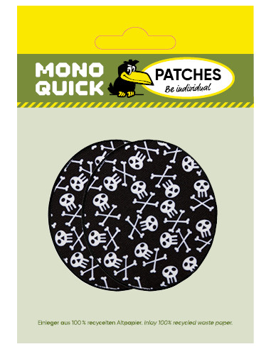 Patch met schedelafdruk