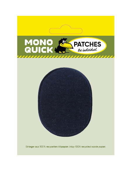 Flicken, Patch, Bügelbild: Jeansflick oval "dunkellblau"