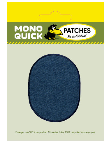 Applikation, Patch, Bügelbild: Jeansflick oval...
